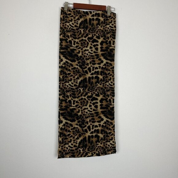 Animal Print Rectangle Circle Infinity Scarf Leopard Print - Picture 2 of 3